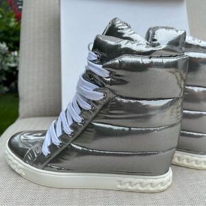 Casadei Silver sneaker boots size 39